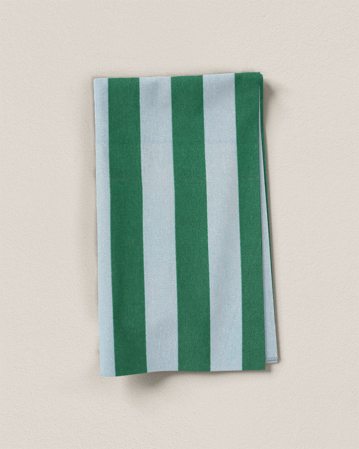 Emerald Stone Big Stripe Screen Print Cotton - 1 Yard Seconds