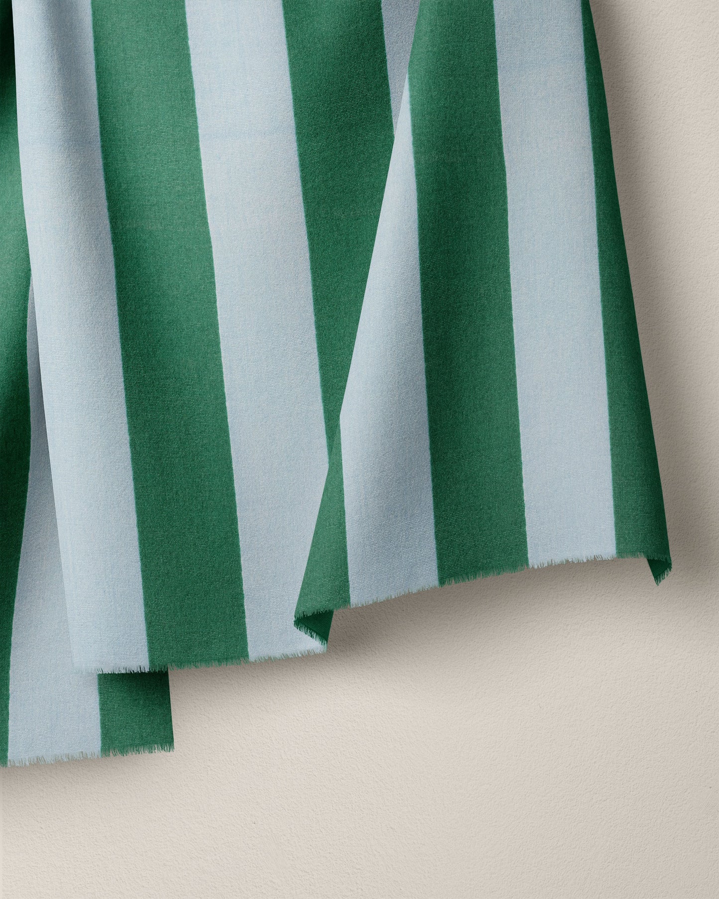 Emerald Stone Big Stripe Screen Print Cotton - 1 Yard Seconds
