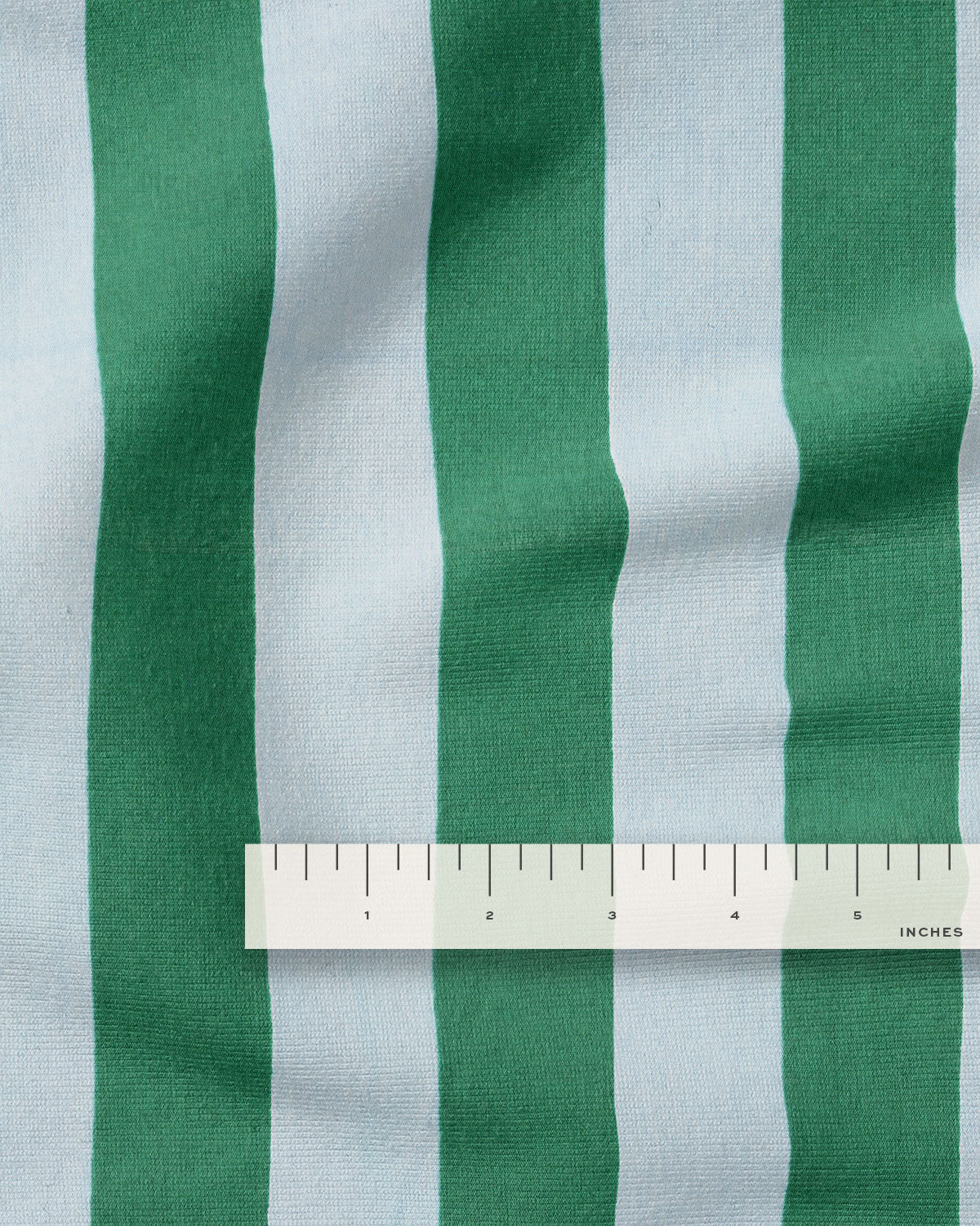 Emerald Stone Big Stripe Screen Print Cotton - 1 Yard Seconds