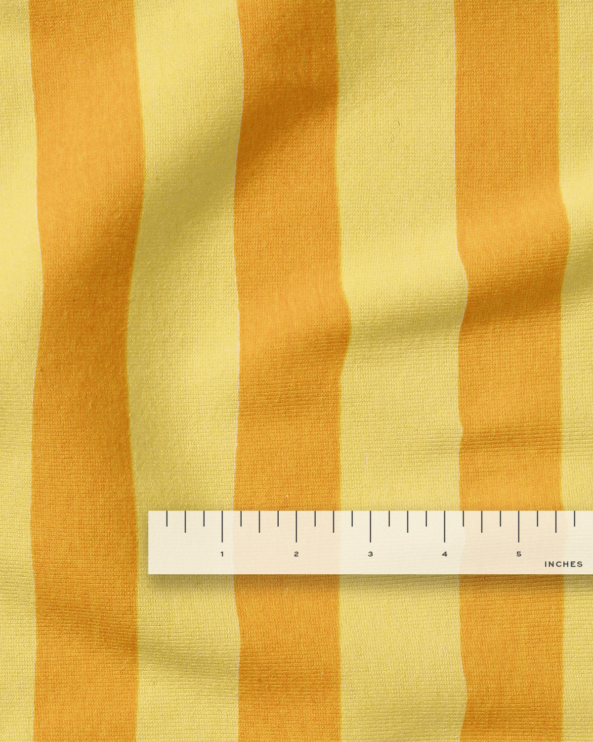 Honey Big Stripe Screen Print Cotton - 1.5 Yard Seconds