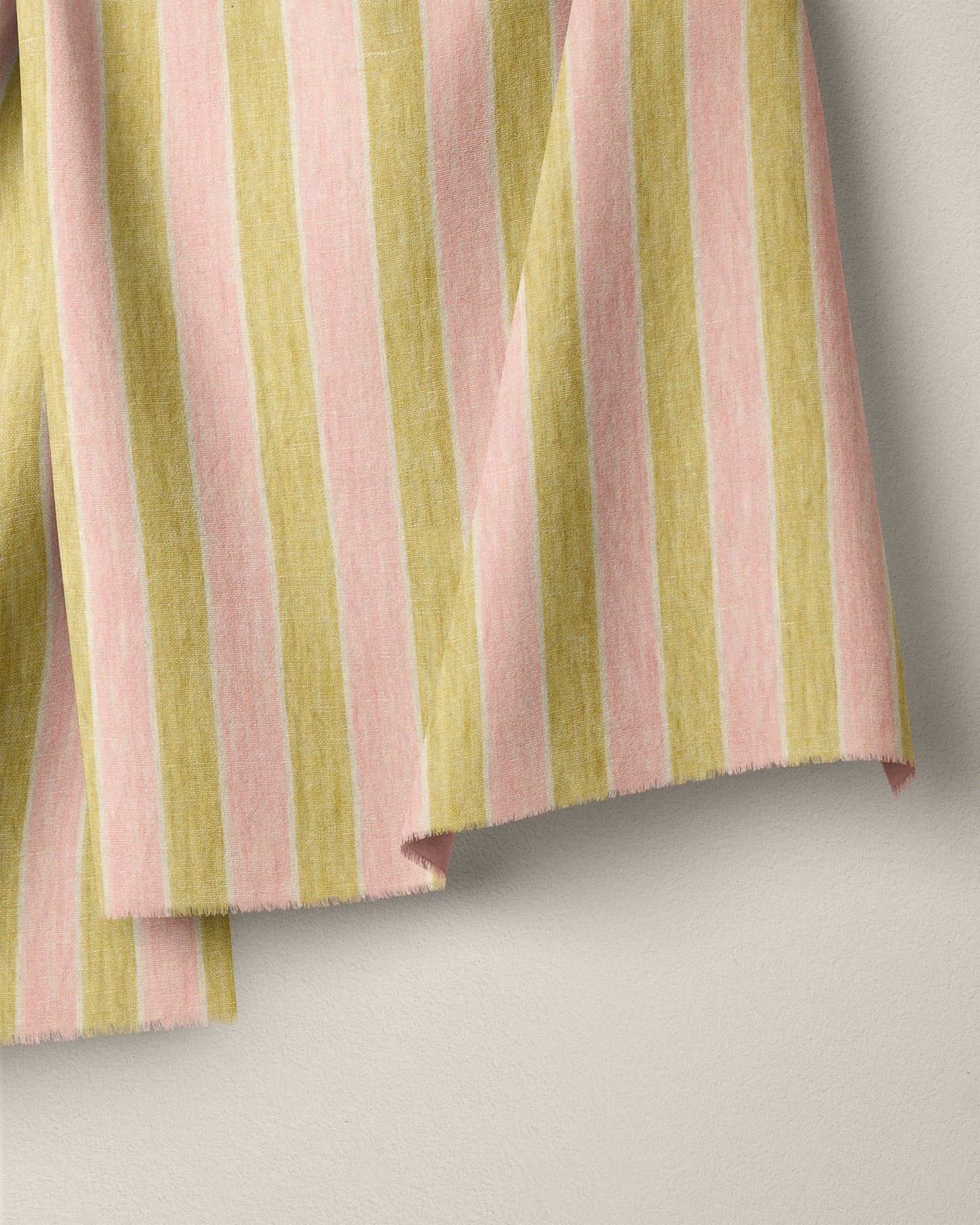 Lemonade Stripe Washed Linen - 2 Yards Seconds