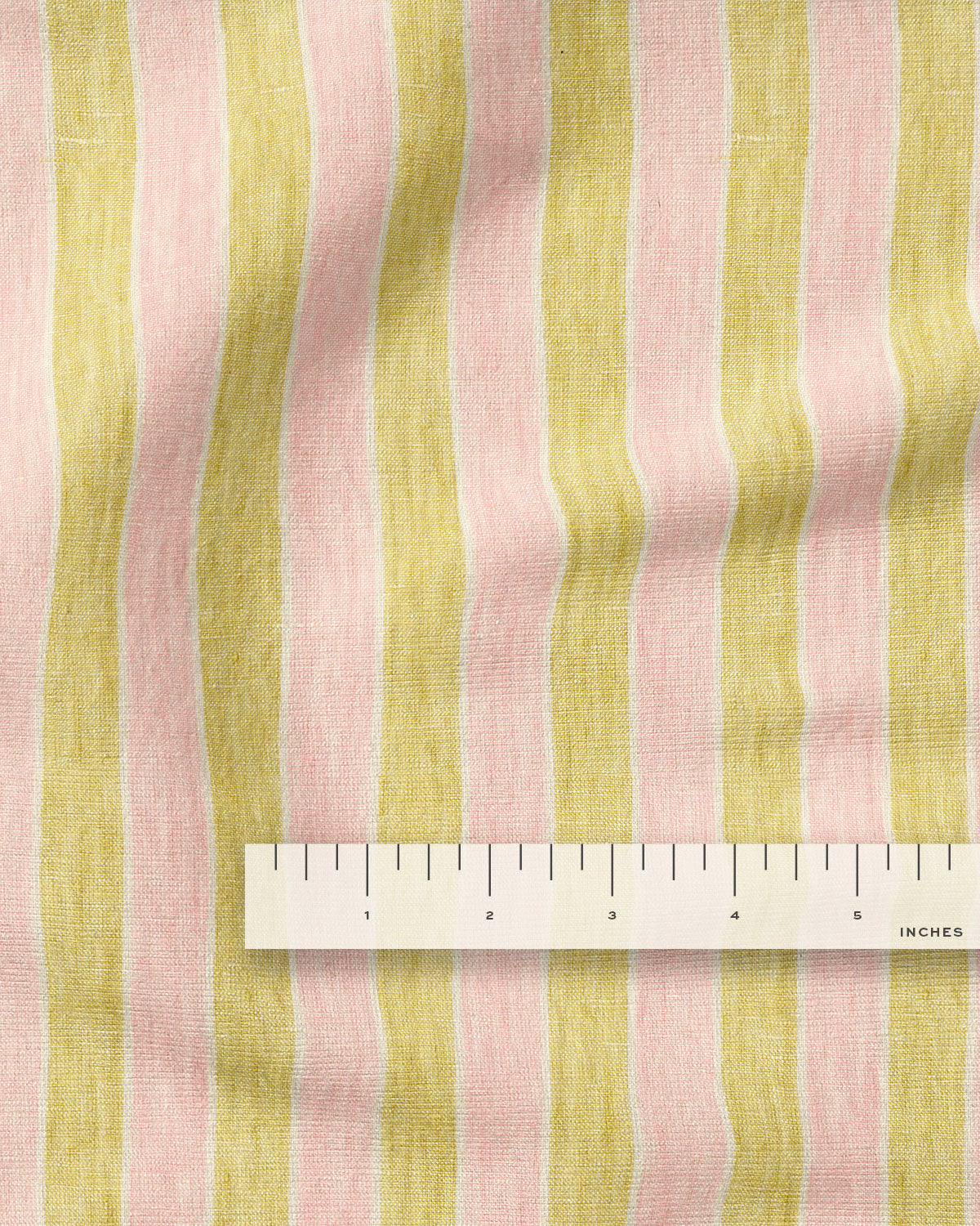 Lemonade Stripe Washed Linen - 2 Yards Seconds