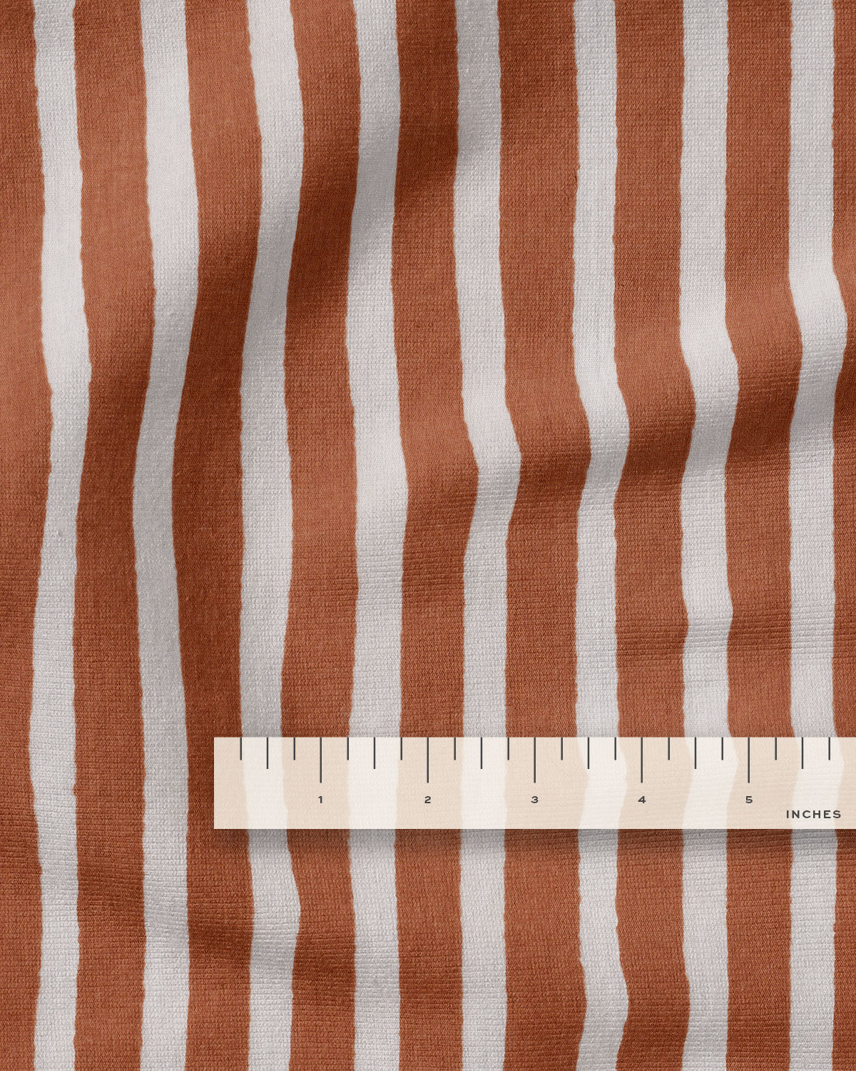 Brown and Gray Medium Stripe Screen Print Cotton - 1.5 Yard Seconds