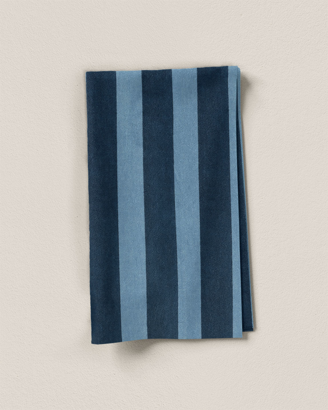 Smoke Blue Big Stripe Screen Print Cotton
