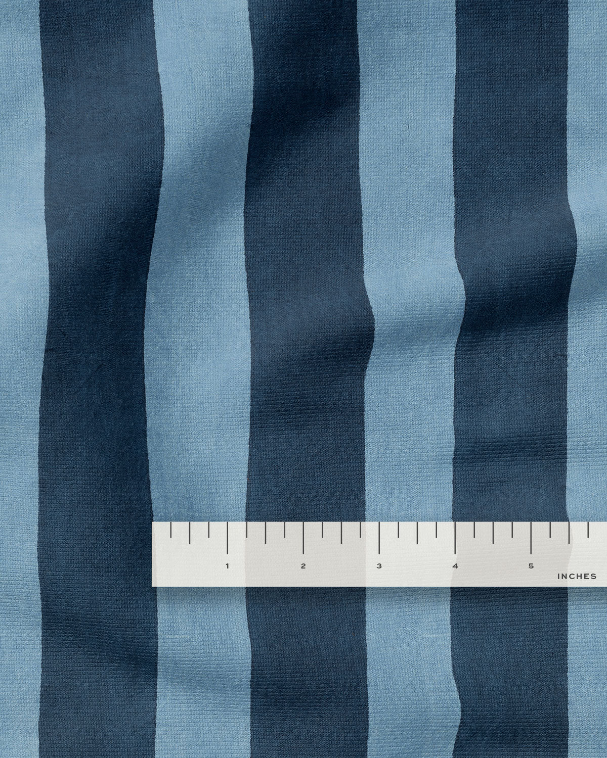 Smoke Blue Big Stripe Screen Print Cotton