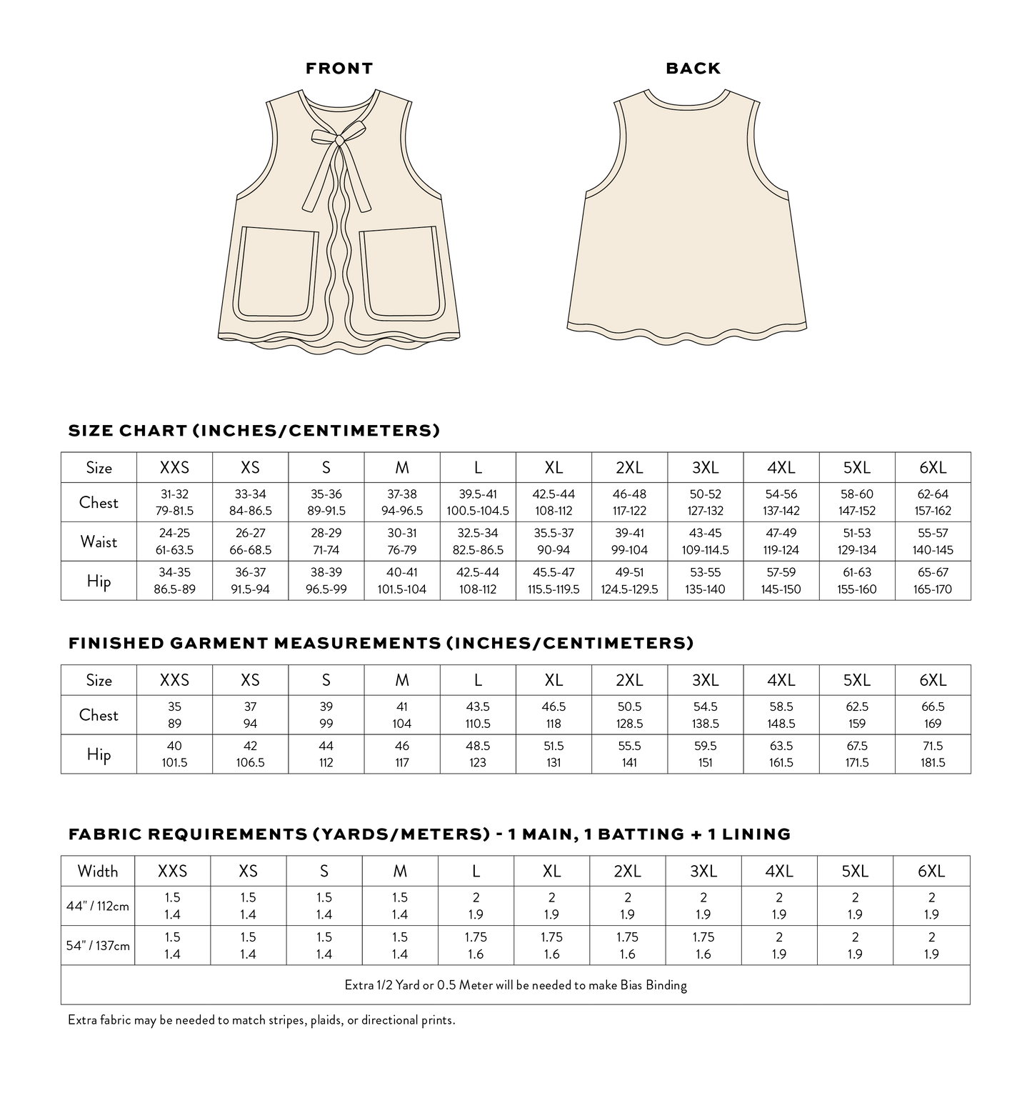 FREE Wavy Quilted Vest PDF Sewing Pattern