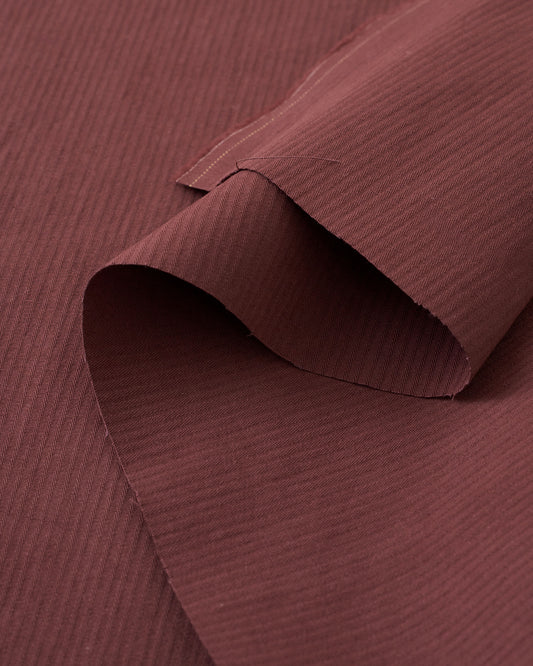 Black Cherry Hickory Tonal Stripe Cotton Twill