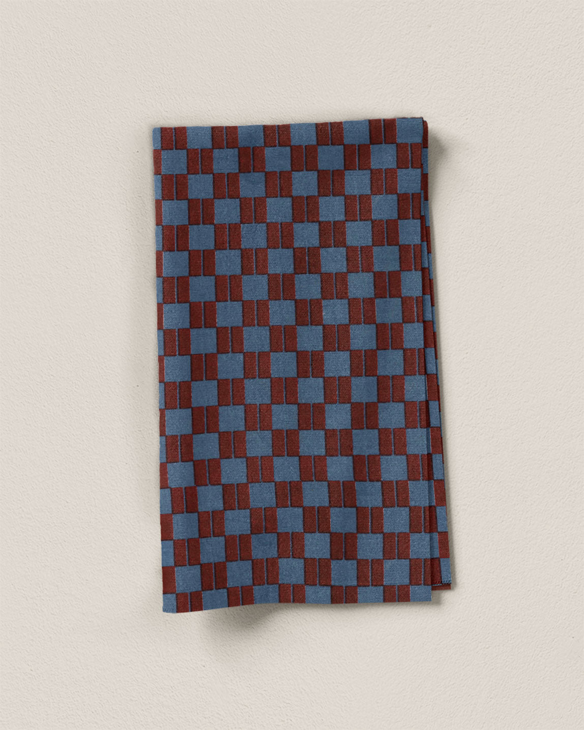 Blue and Sable Macaroon Cotton Linen Screen Print