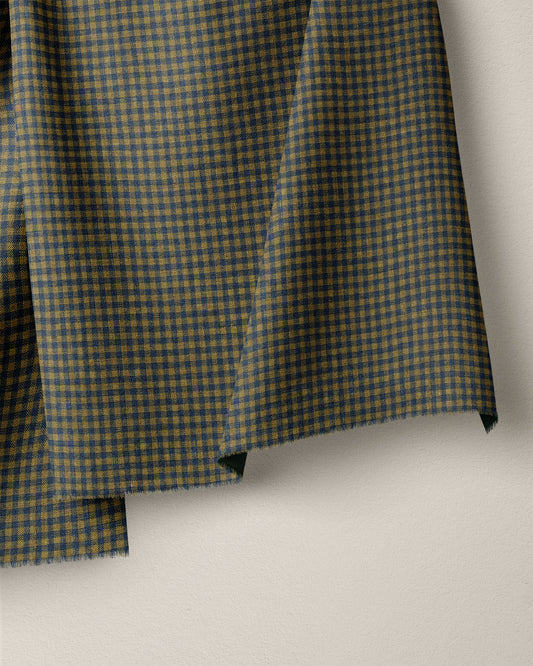 Blue Honey Micro Gingham Linen