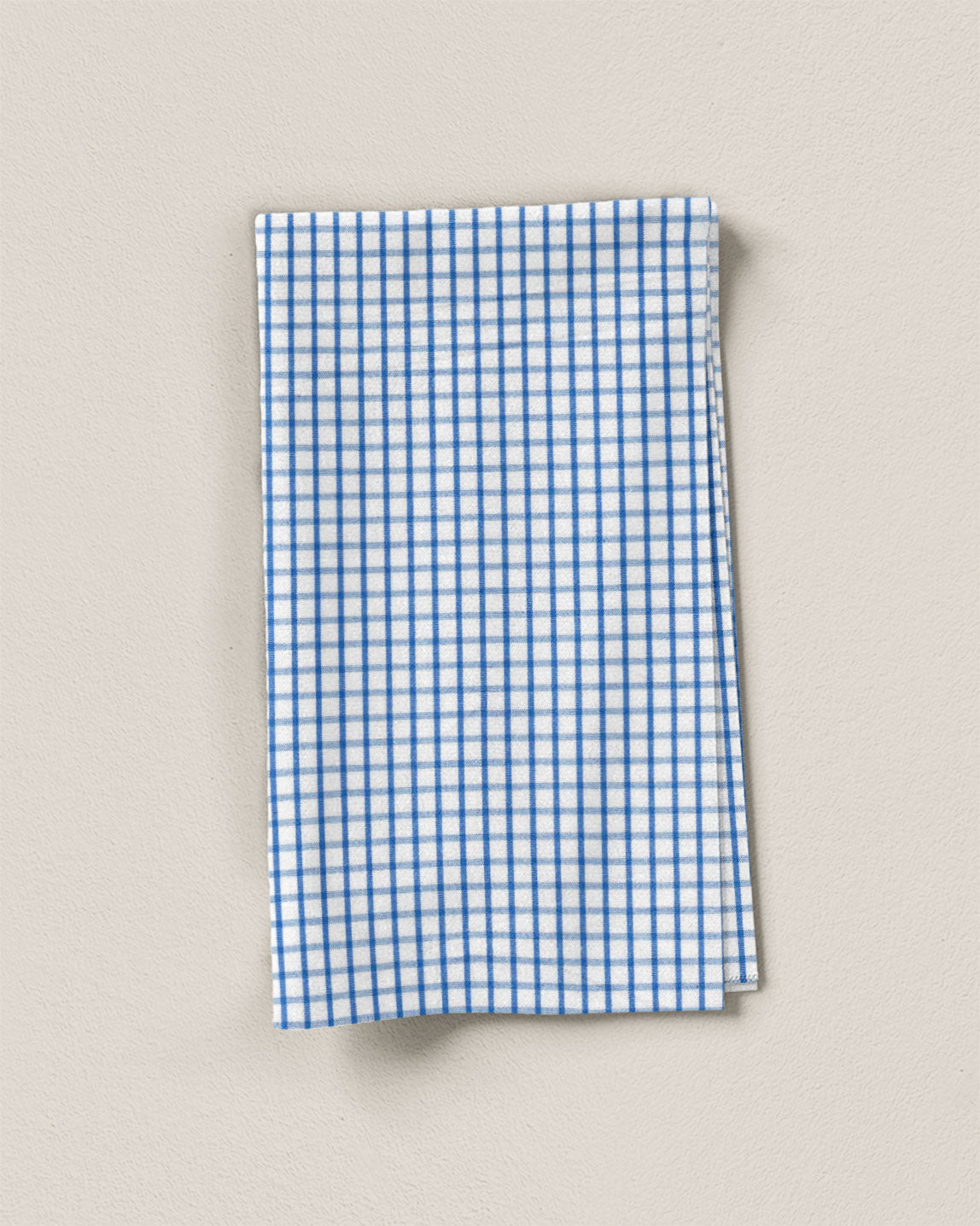 Blue Small Check Cotton Shirting