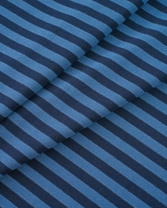 Dark and Light Blue Mid Weight Jersey Knit