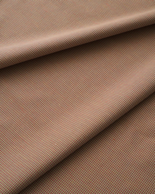 Butterscotch Blush Tiny Gingham Linen Cotton