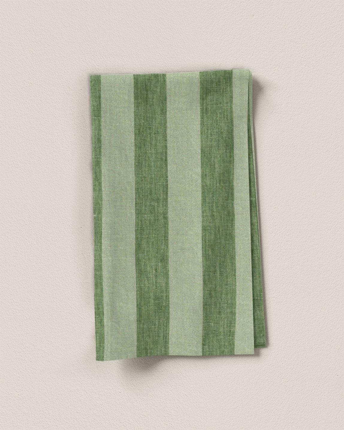 Chive Club Stripe Washed Linen