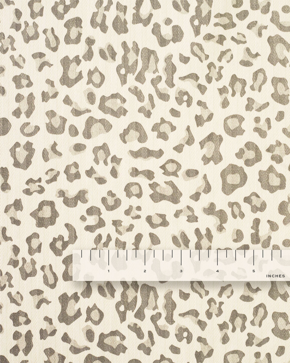 Natural Leopard Print Tonal Stripe Twill