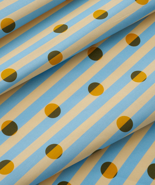 Dot and Stripe Smooth Cotton Poplin