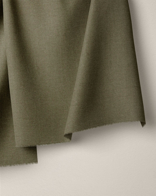 Dried Olive Cotton Linen Twill
