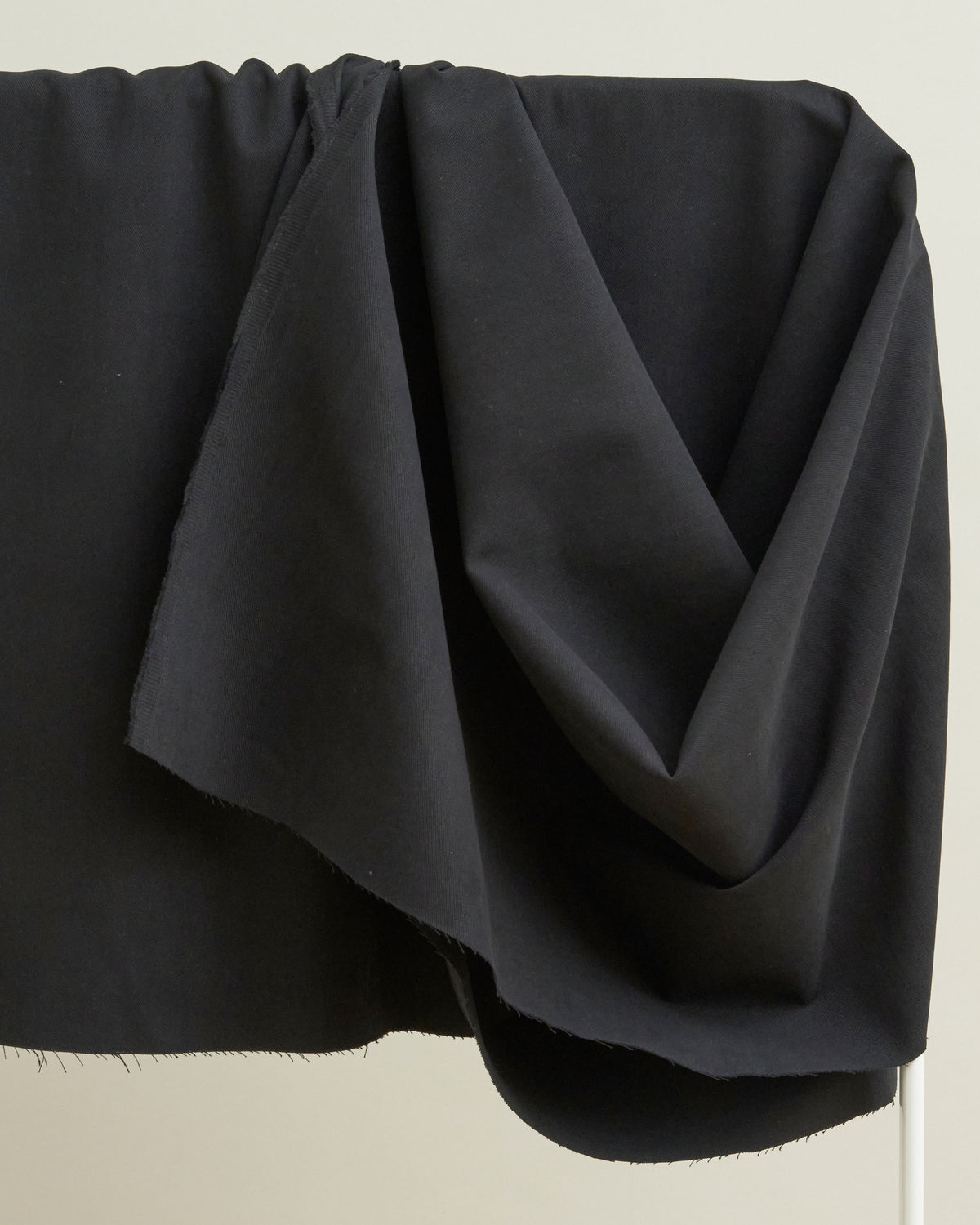 Black Extra Soft Brushed Heavyweight Cotton Twill