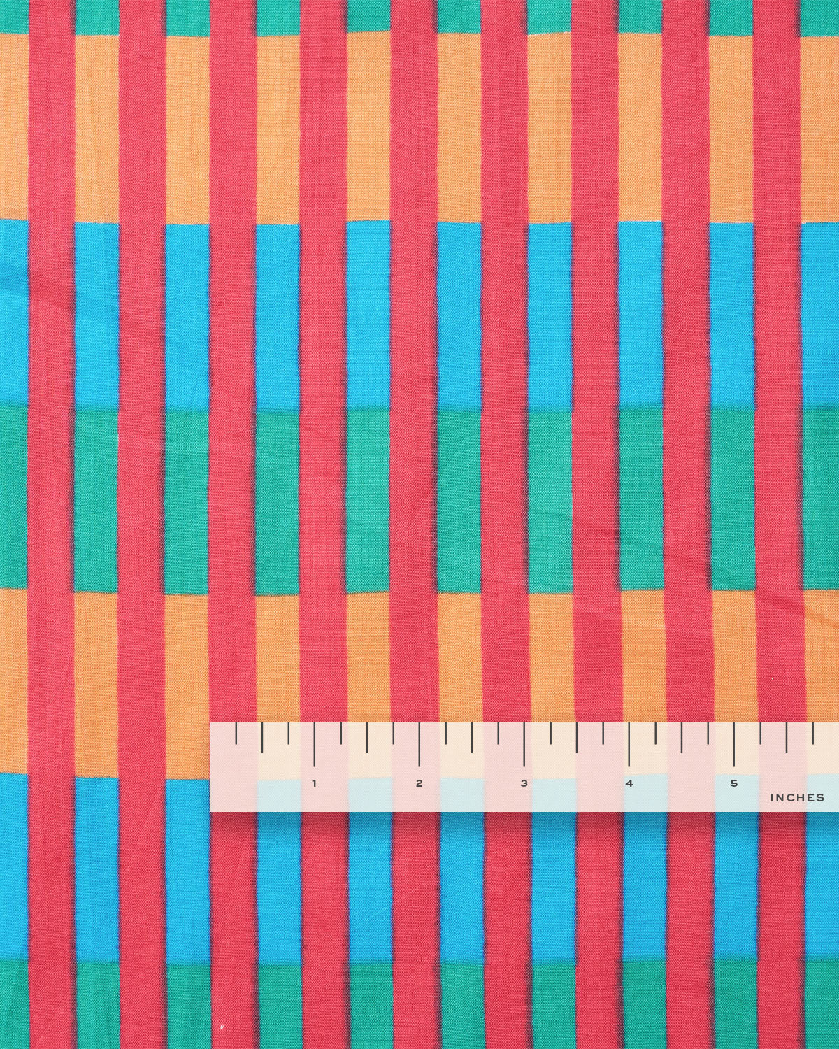 Fruit Loop Multi Stripe Block Print Cotton
