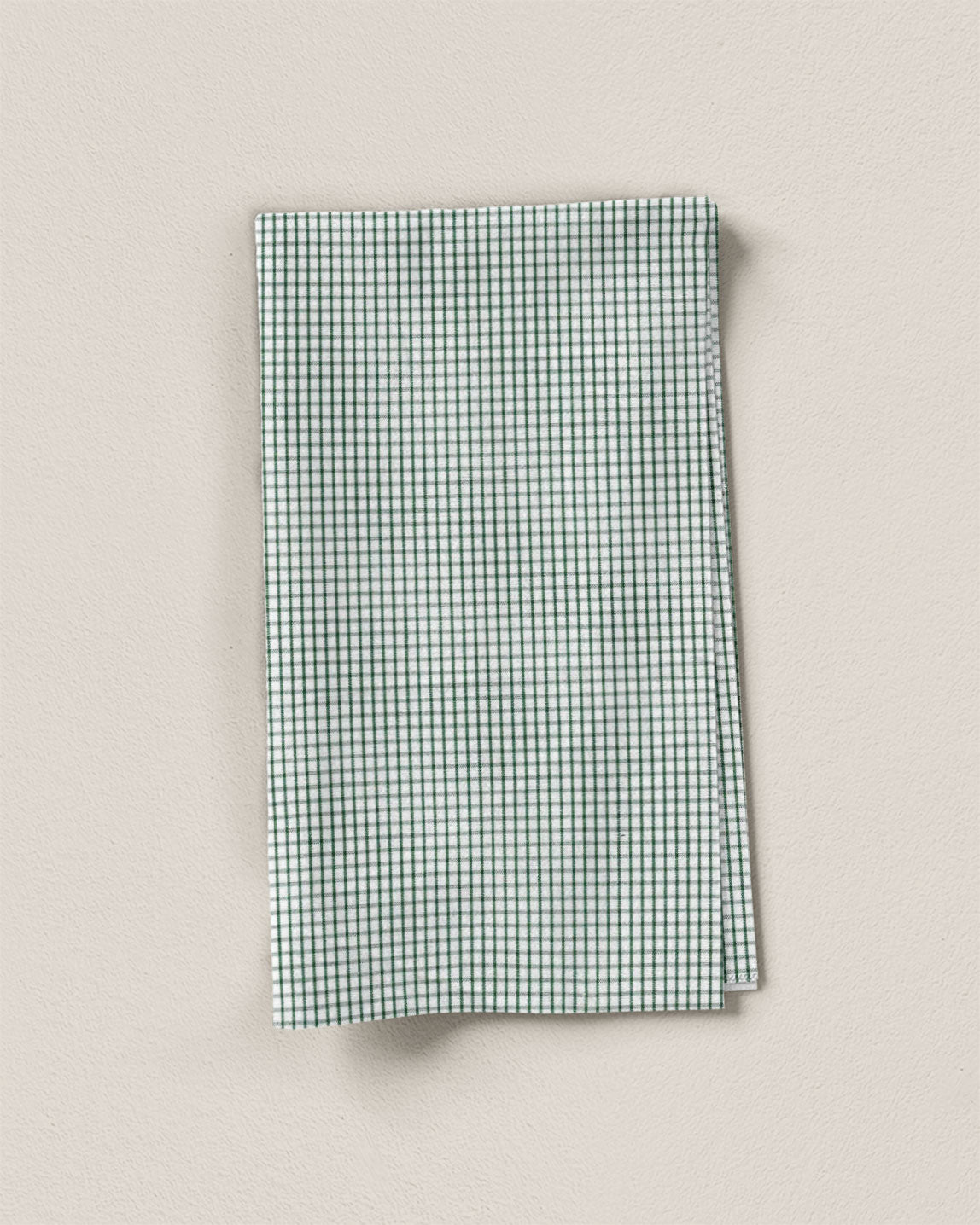Green Mini Check Cotton Shirting