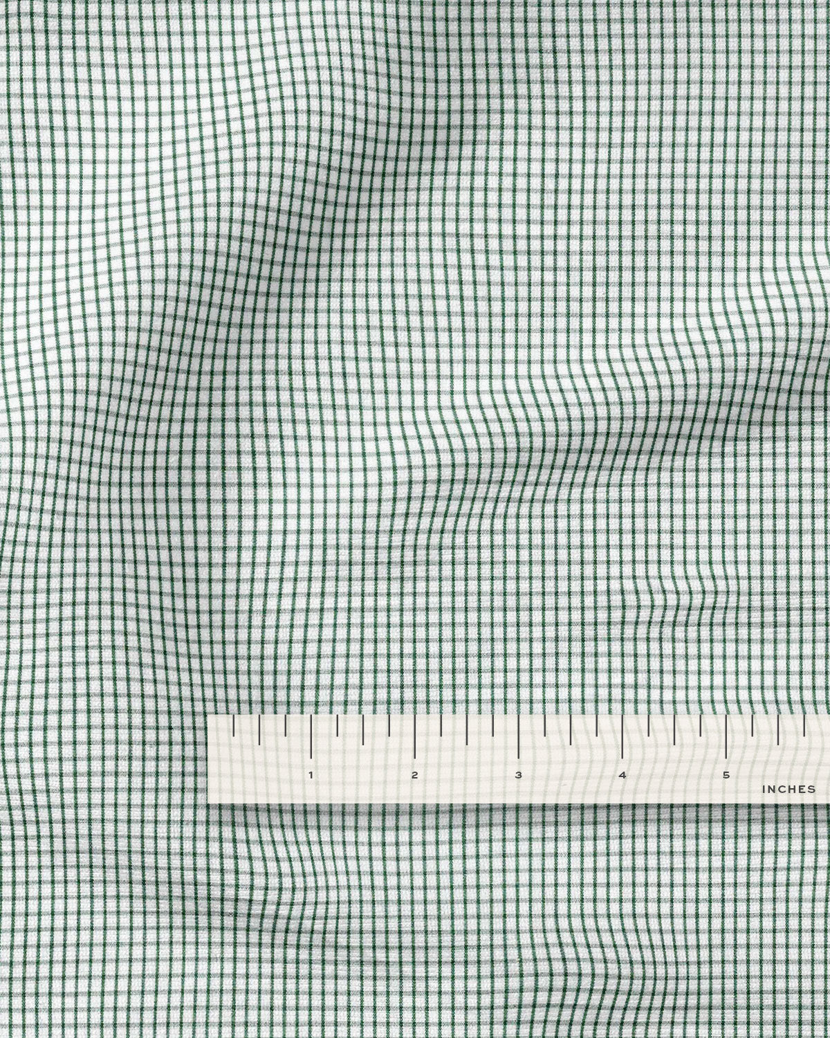 Green Mini Check Cotton Shirting