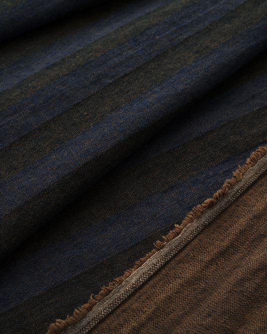 Hale Blue Stripe Linen Cotton Denim