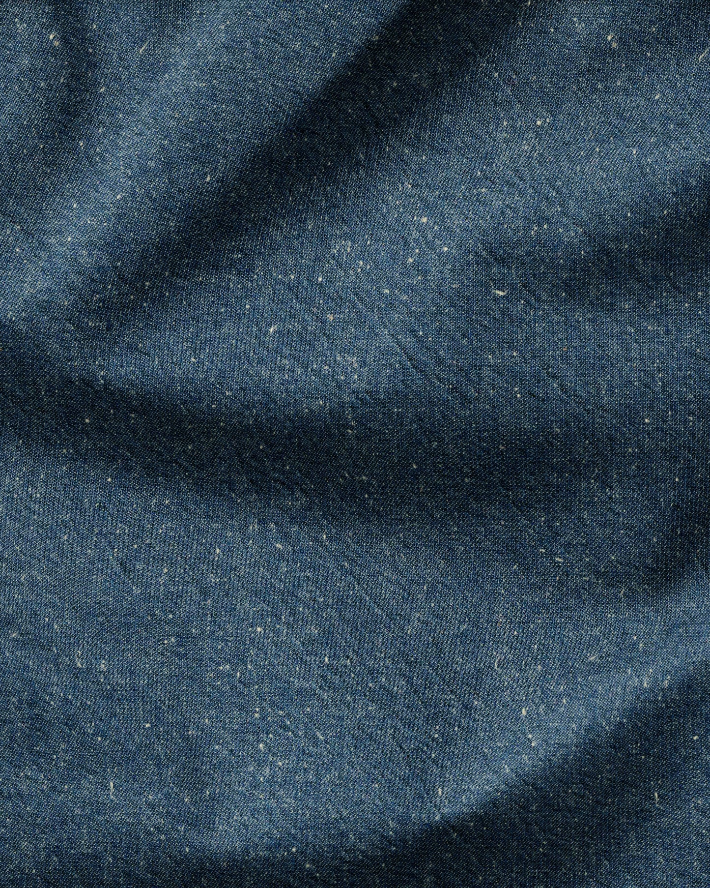 Mid Blue Cotton Neps Fleck Denim