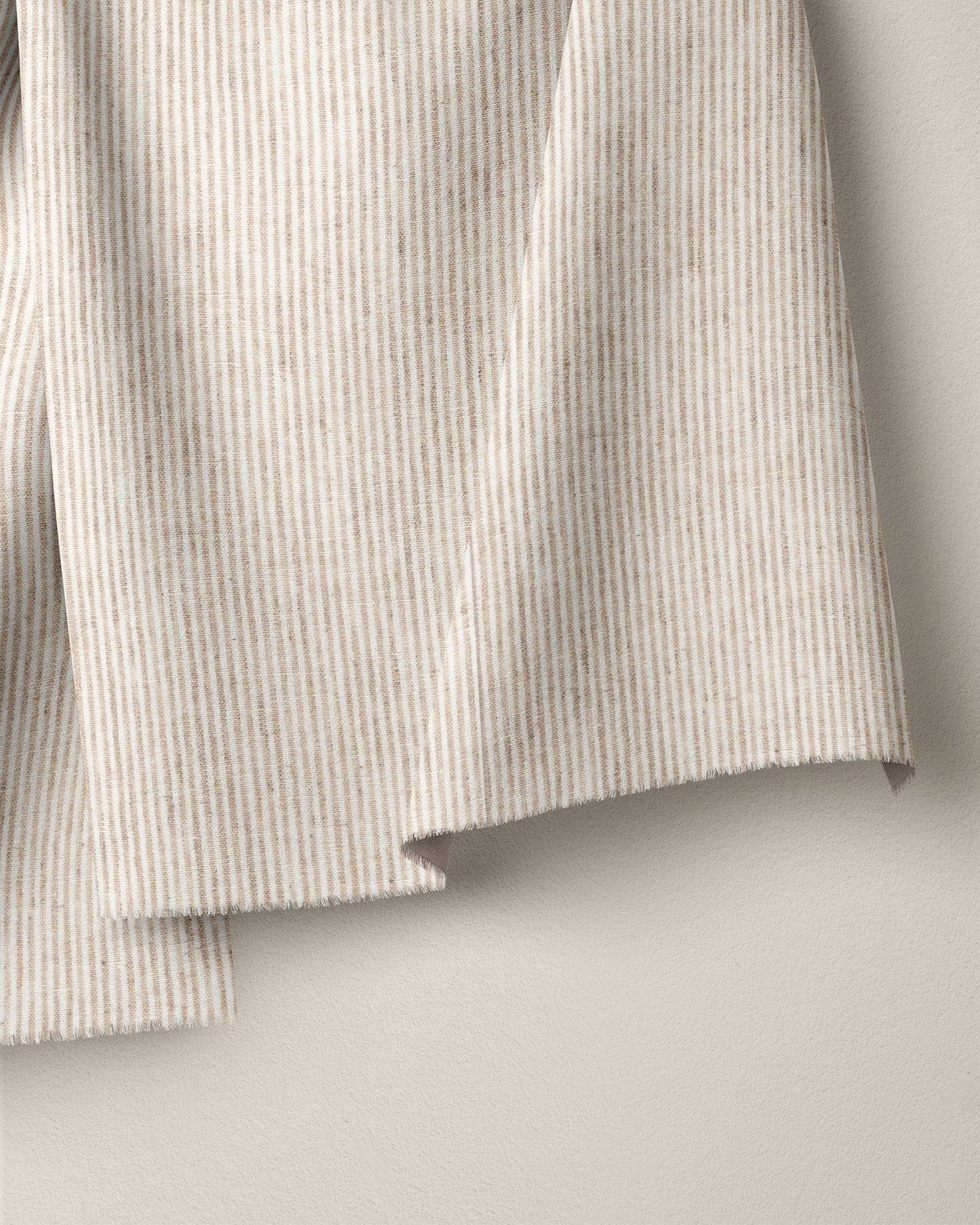 Natural Railroad Stripe Linen