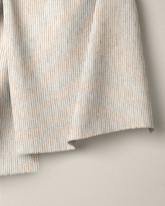 Natural Railroad Stripe Linen