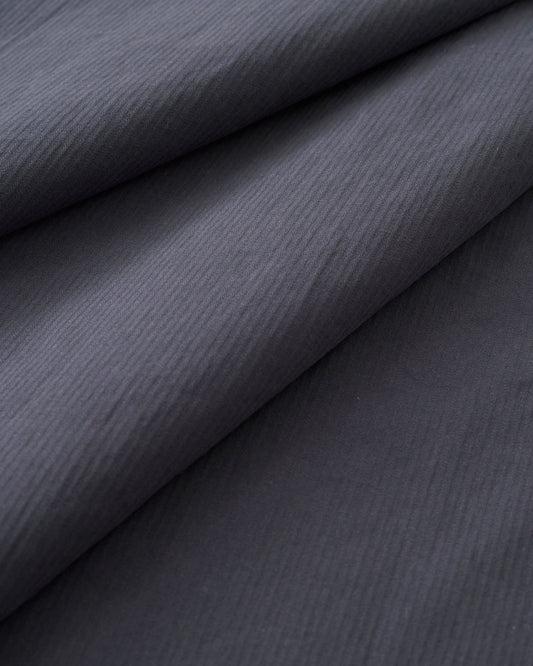 Navy Hickory Tonal Stripe Cotton Twill