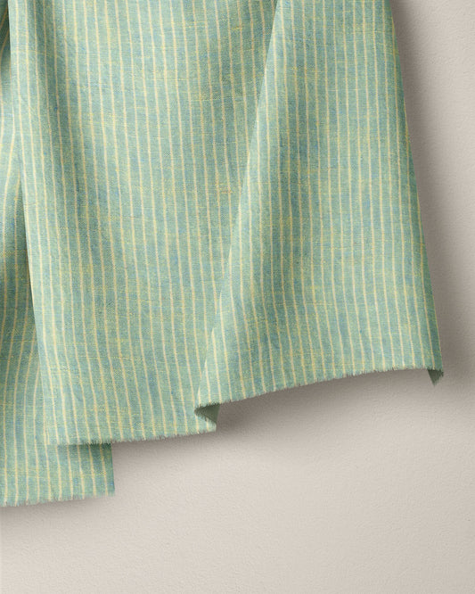 Sparkling Mint Pencil Stripe Linen