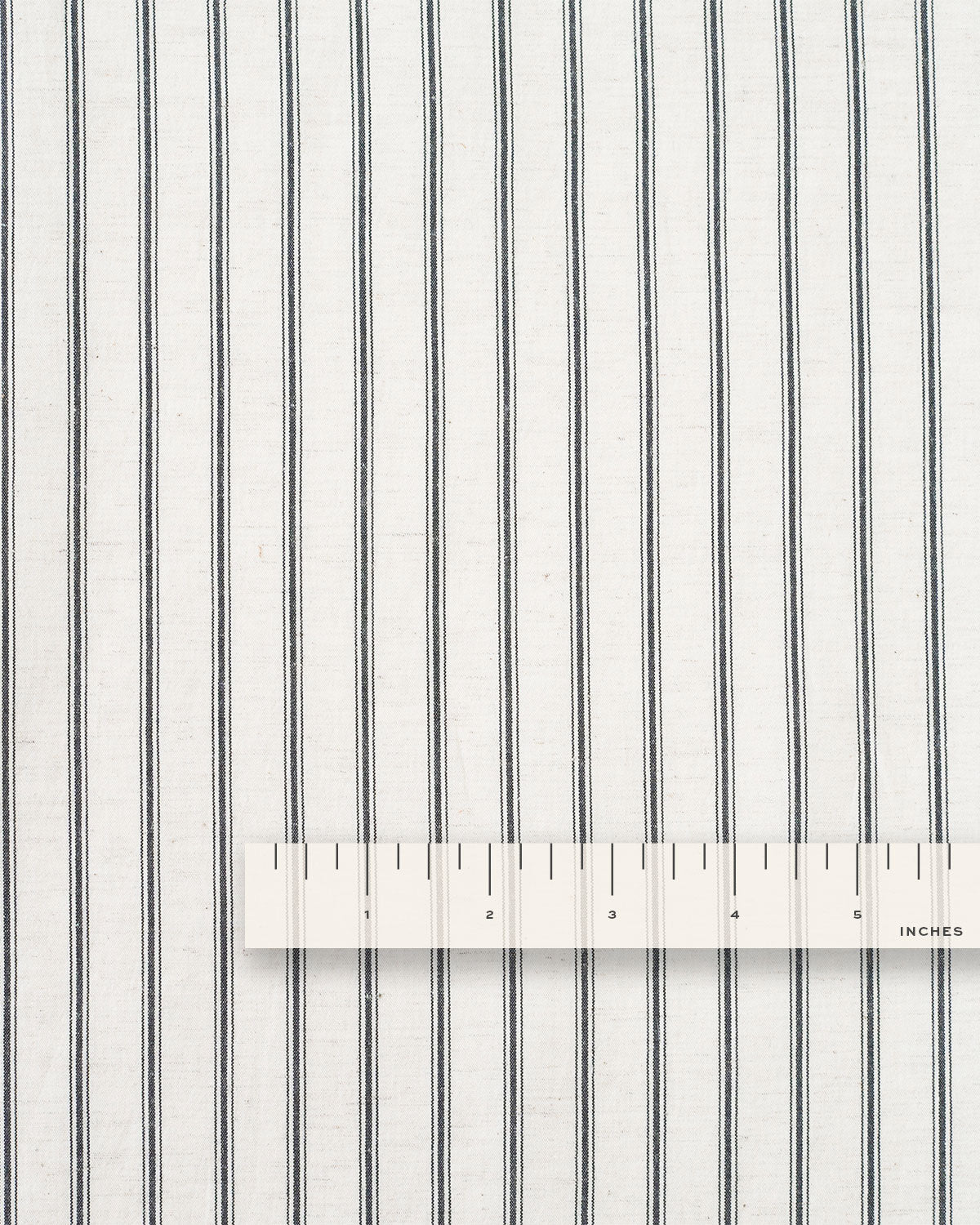 Ticking Stripe Linen Cotton - Natural / Black