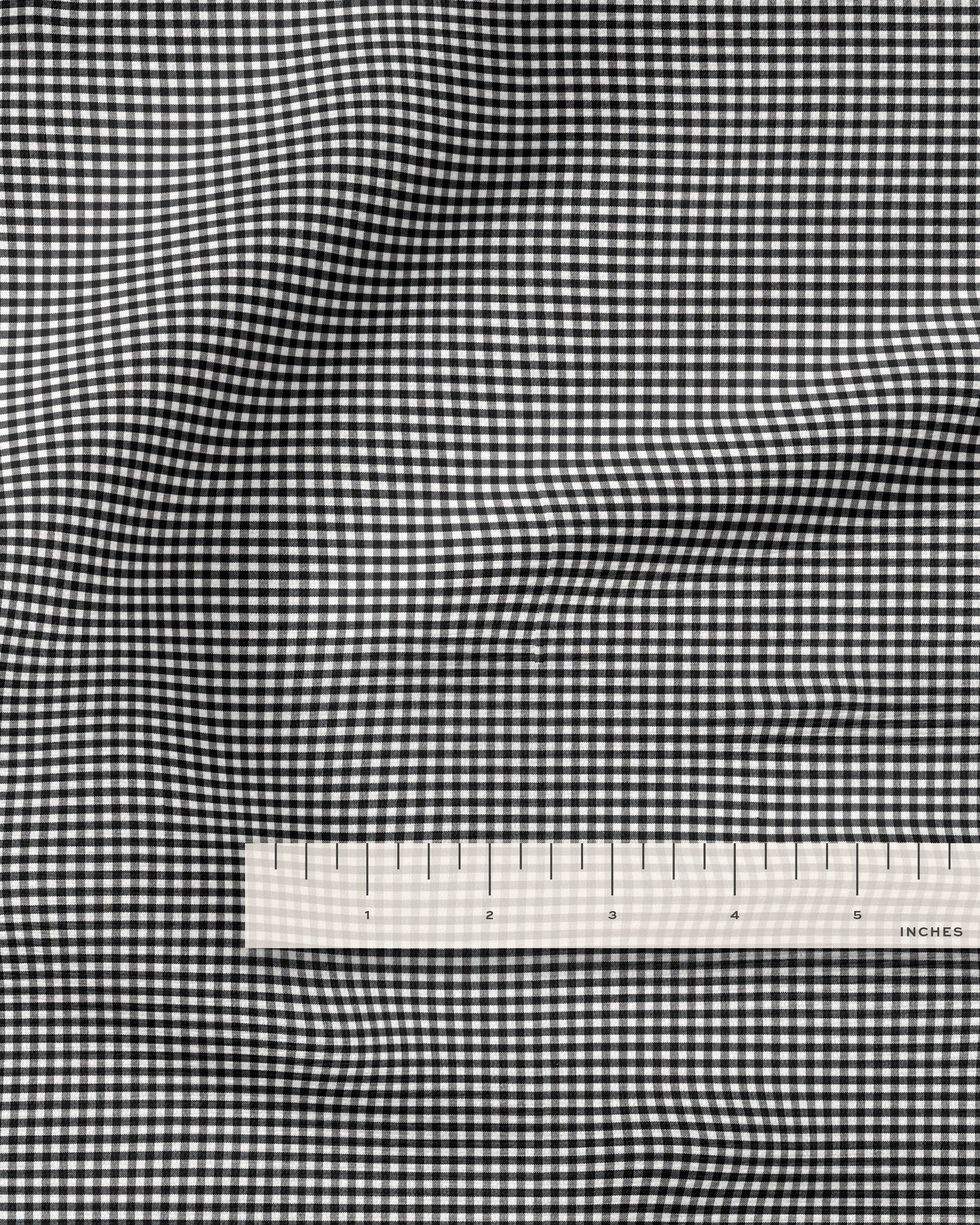 Black and White Mini Gingham Cotton Poplin