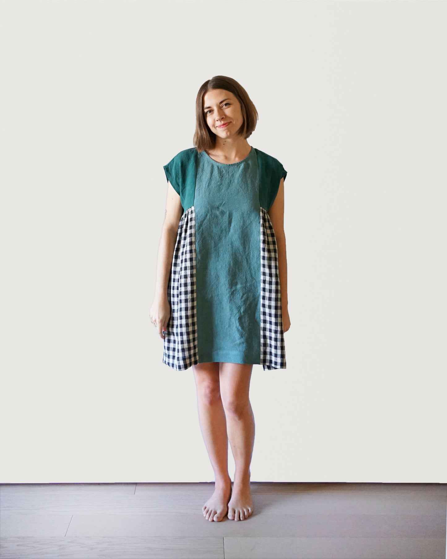 Custom Made Collage Gather Dress