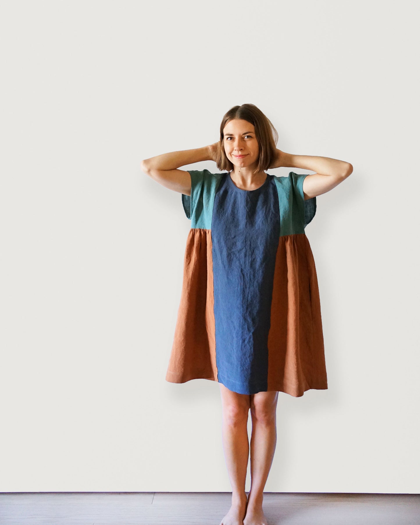Custom Made Collage Gather Dress