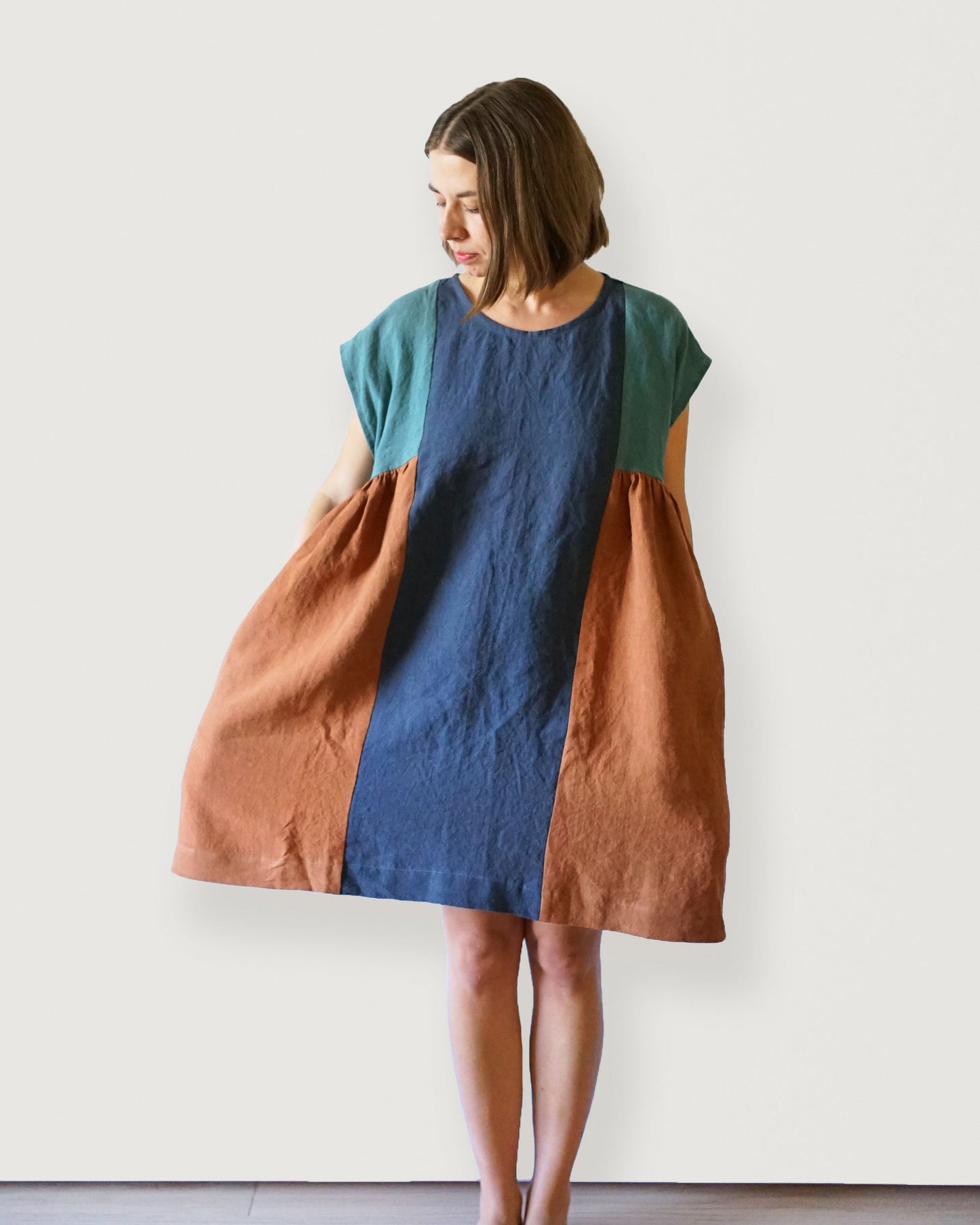 Custom Made Collage Gather Dress