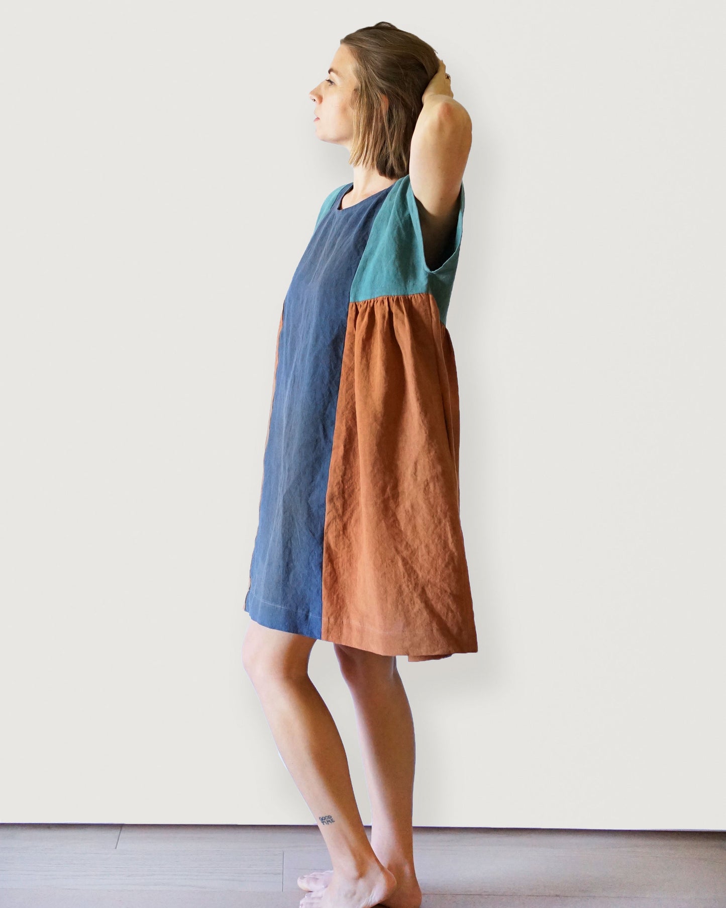 Custom Made Collage Gather Dress
