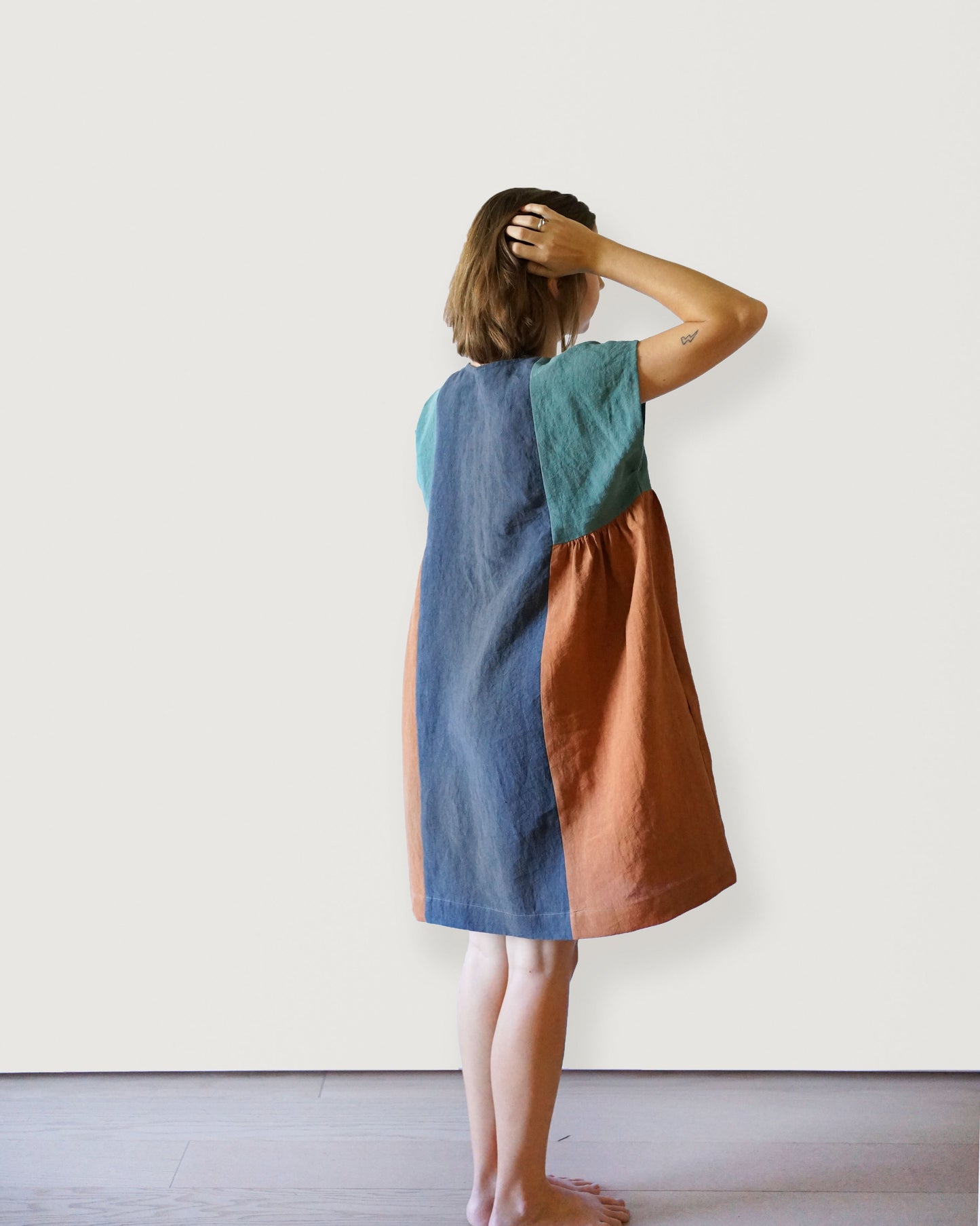 Custom Made Collage Gather Dress
