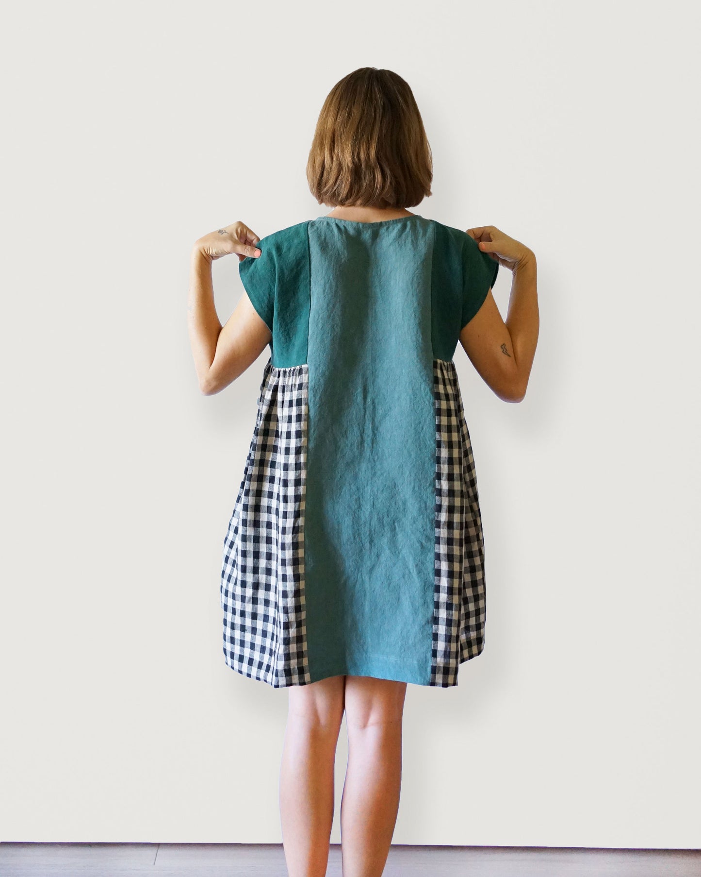 Custom Made Collage Gather Dress