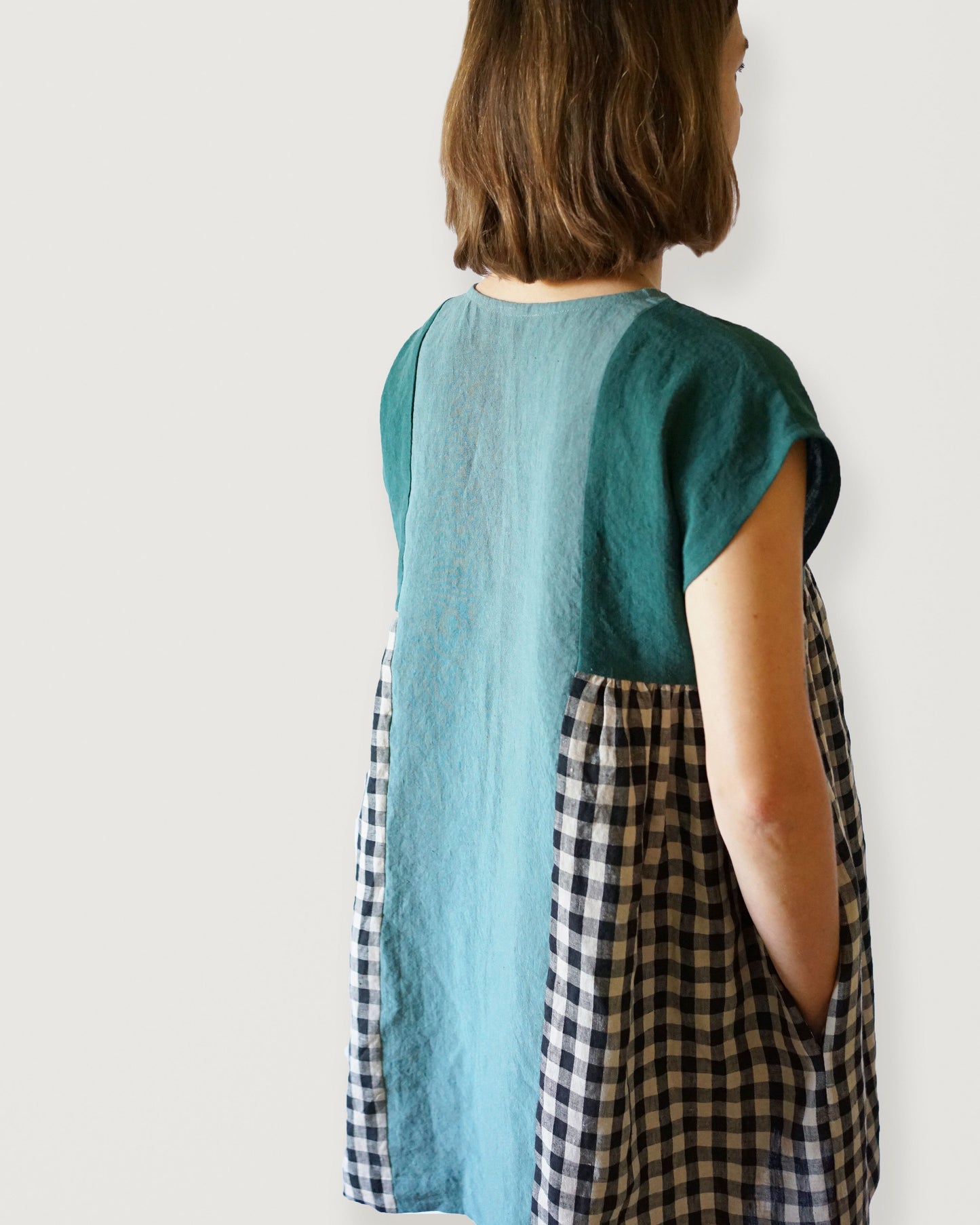 Custom Made Collage Gather Dress