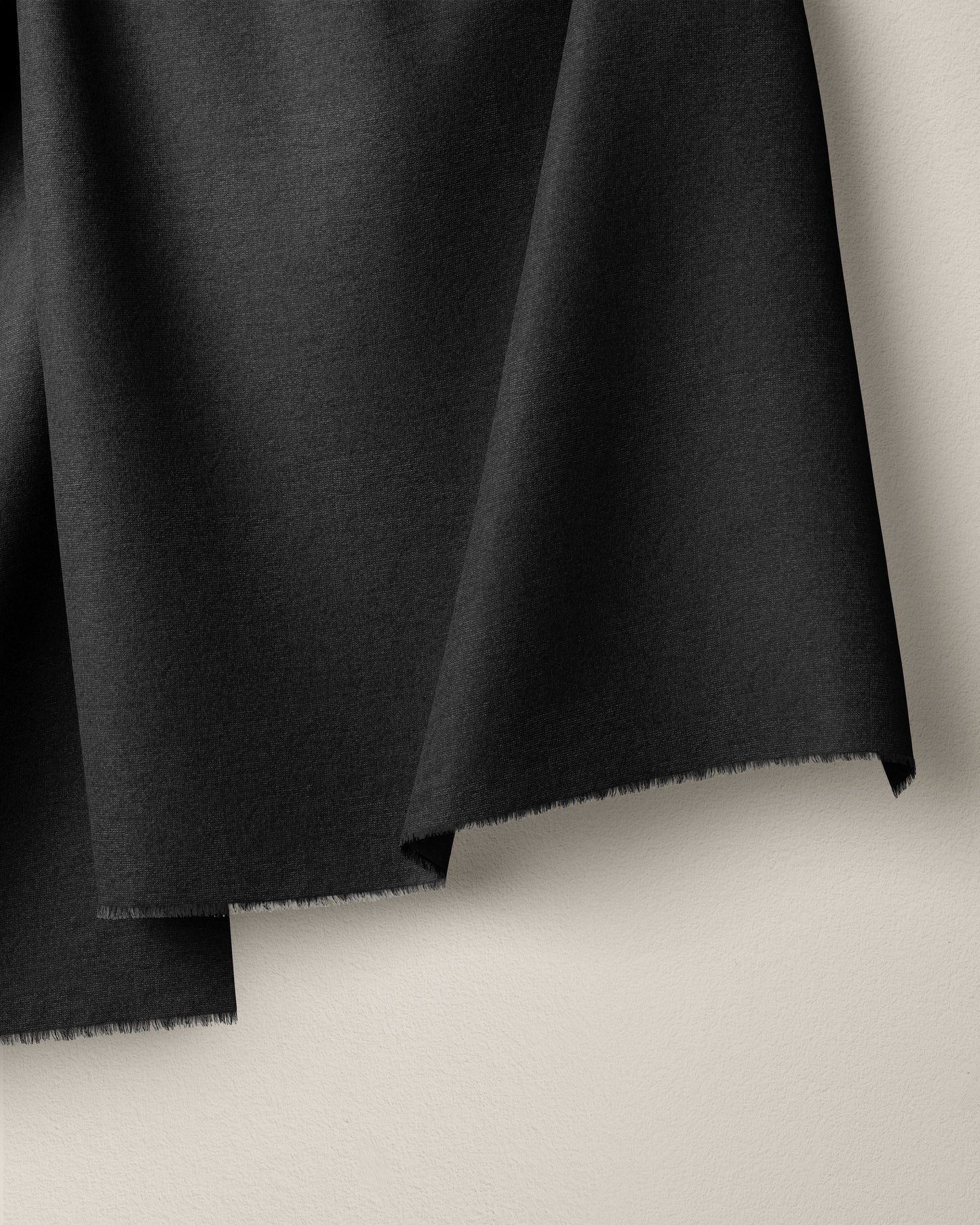 Black Solid Light Linen