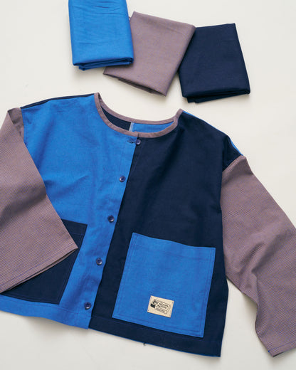 Violet Mouse Tiny Gingham Linen Cotton