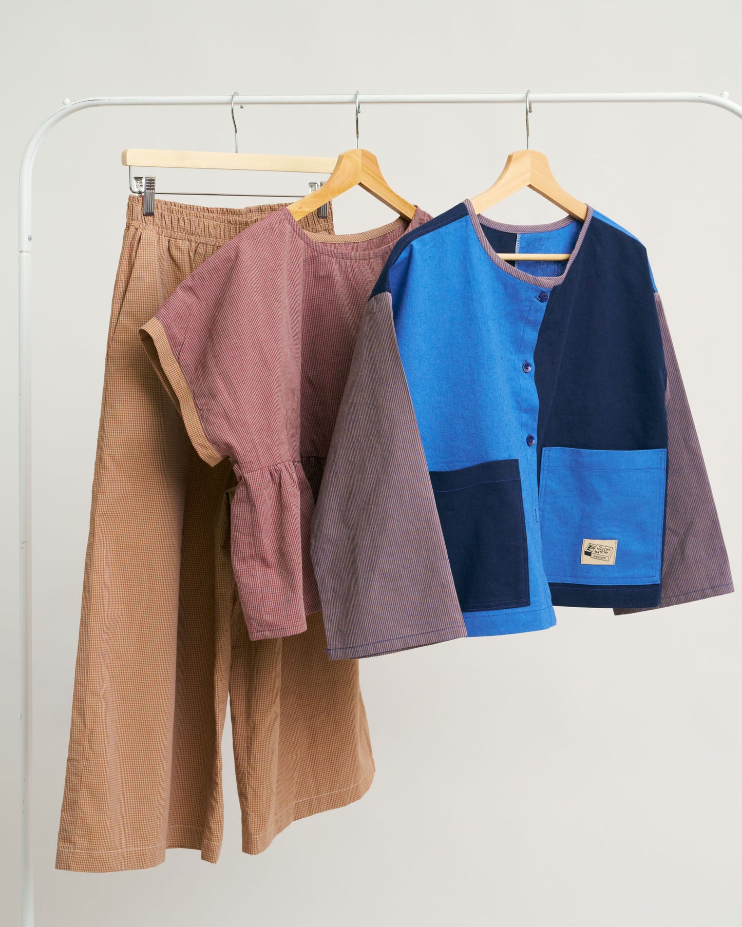 Butterscotch Blush Tiny Gingham Linen Cotton