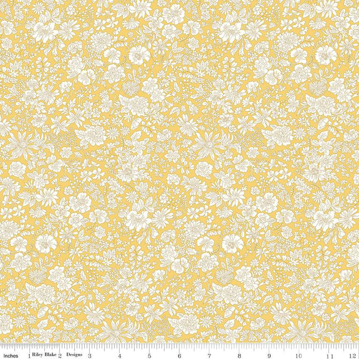 Liberty Emily Belle Sunshine Yellow Quilting Cotton
