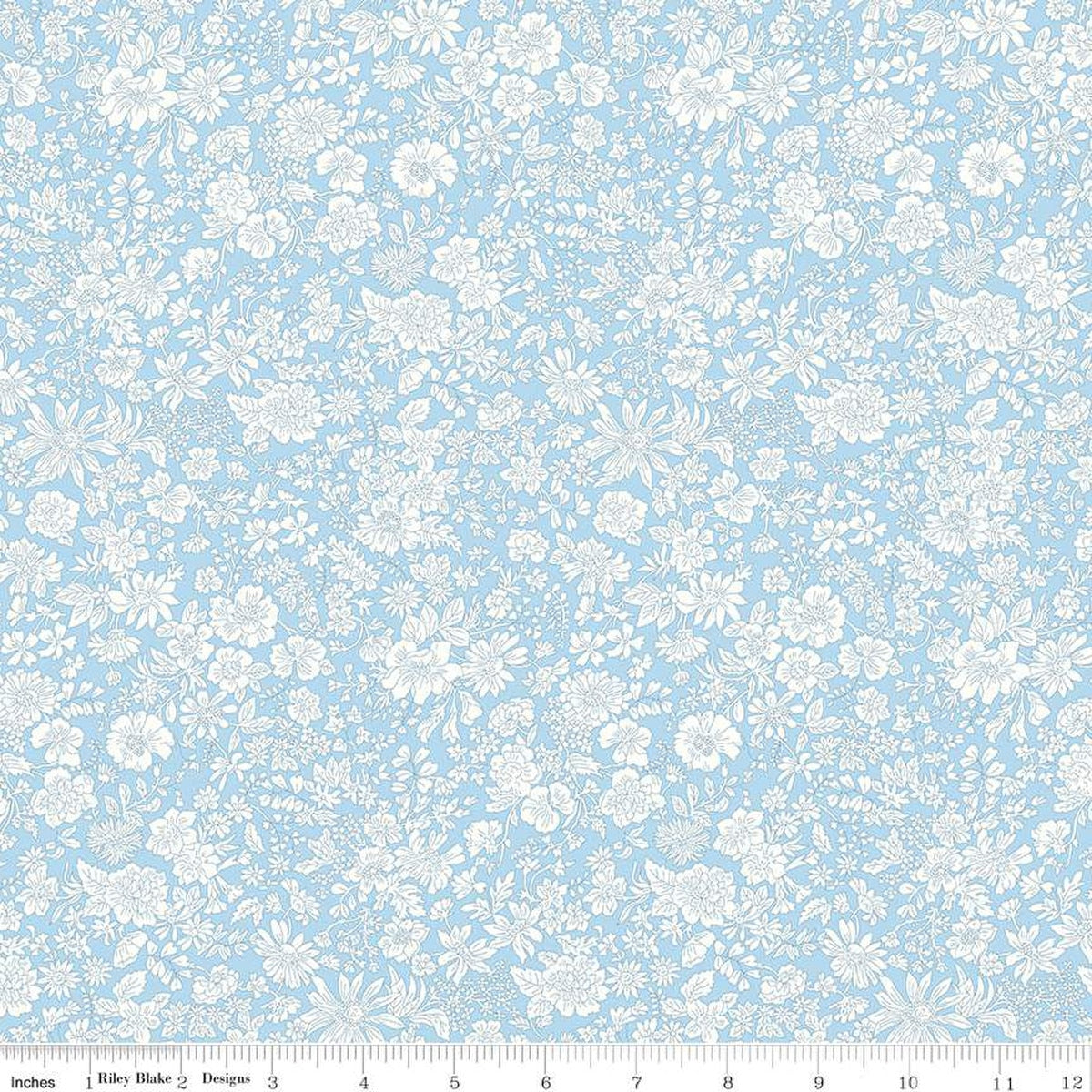 Liberty Emily Belle Blue Sky Quilting Cotton