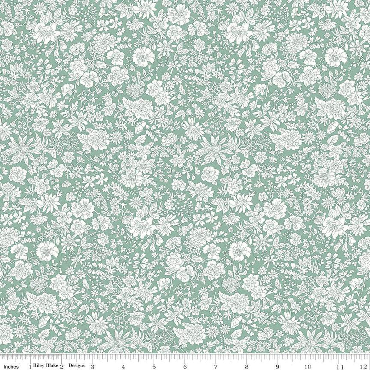 Liberty Emily Belle Olive Leaf Quilting Cotton