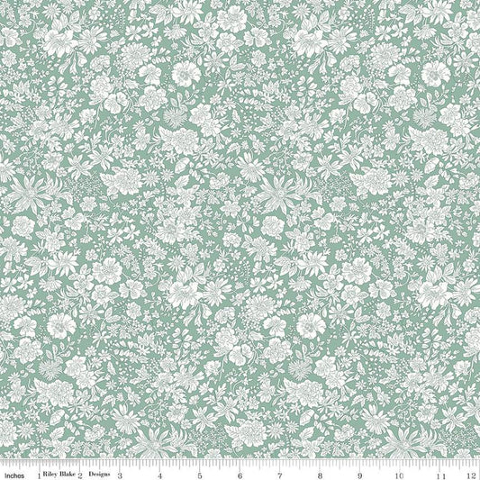 Liberty Emily Belle Olive Leaf Quilting Cotton