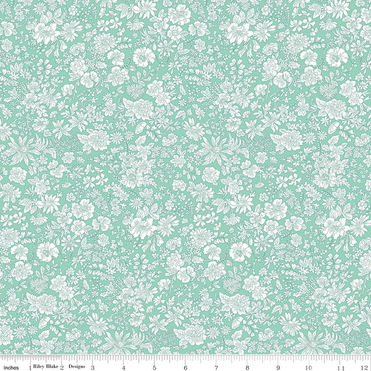 Liberty Emily Belle Soft Mint Quilting Cotton
