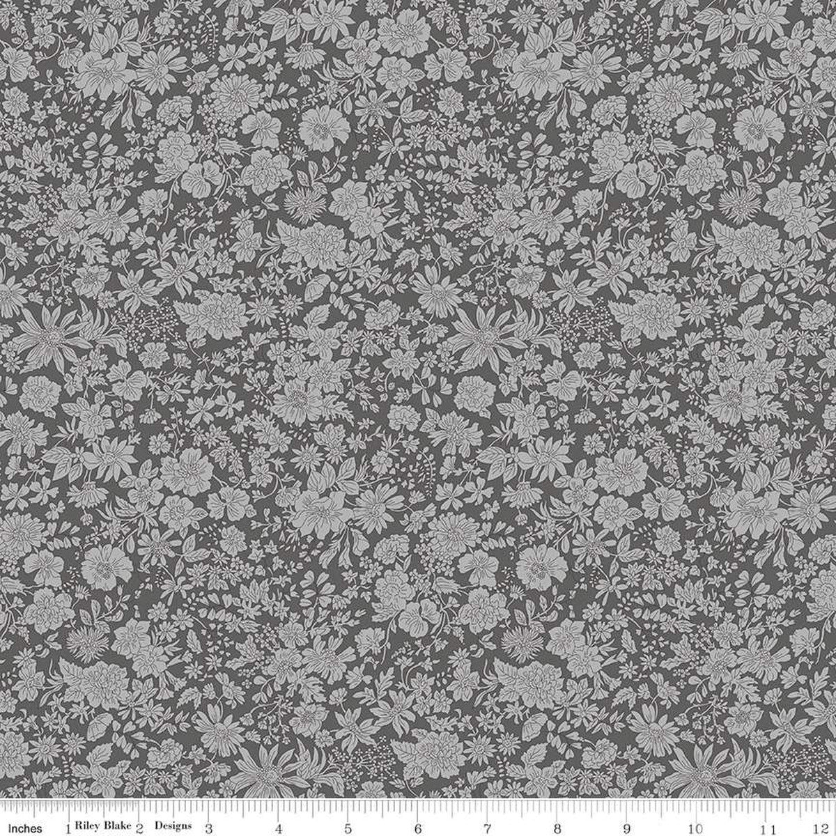 Liberty Emily Belle Charcoal Quilting Cotton