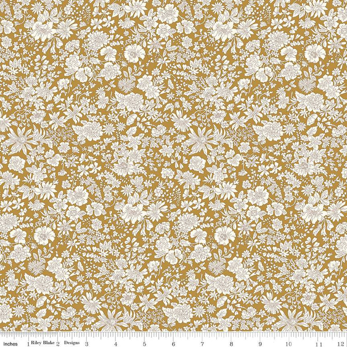 Liberty Emily Belle Golden Ochre Quilting Cotton
