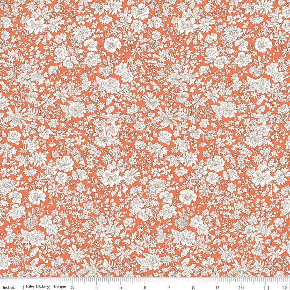 Liberty Emily Belle Tangerine Quilting Cotton